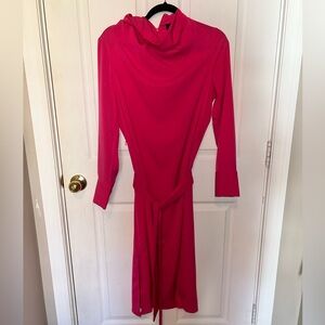 Power pink long sleeve dress